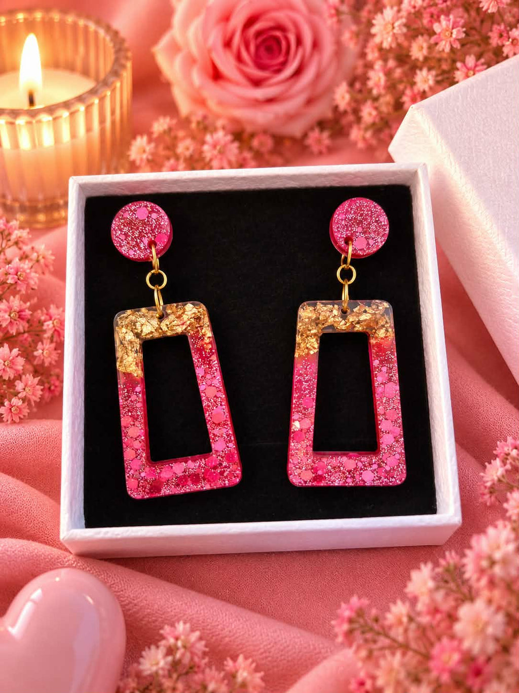 Rosé Gold Sparkle Earrings