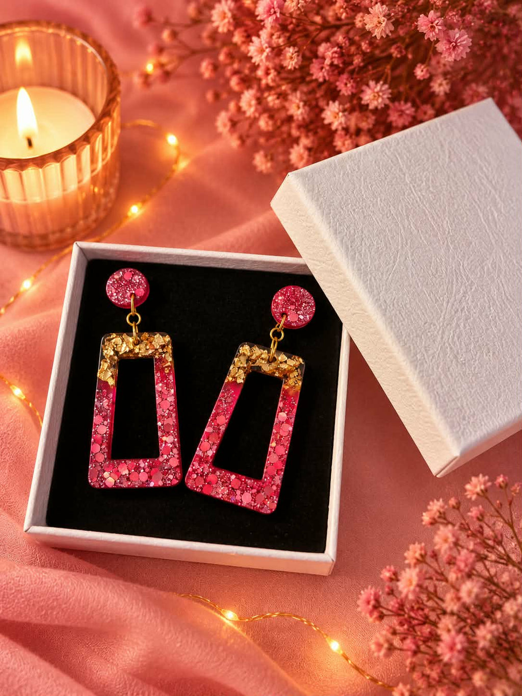 Rosé Gold Sparkle Earrings