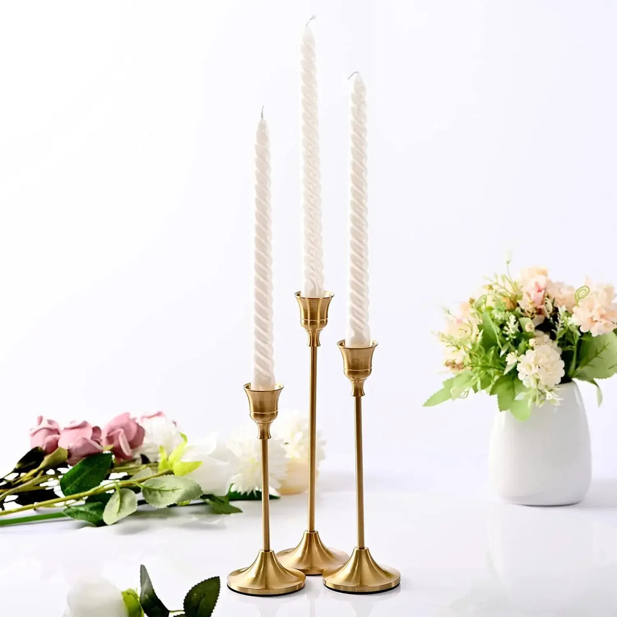 Elegant Metal Candle Holder Set