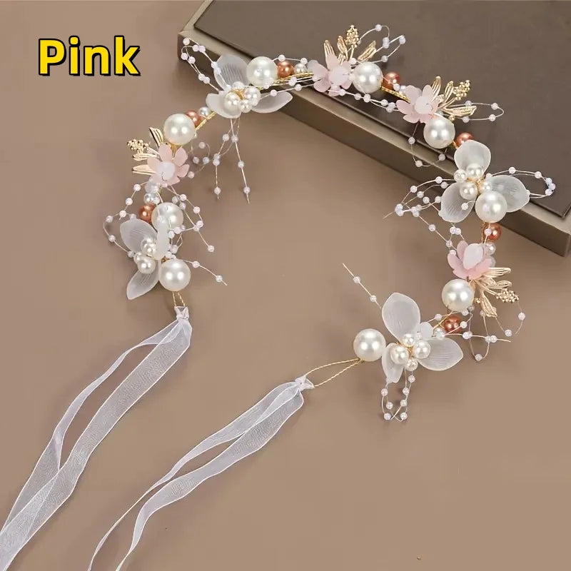 Celestial Pearl Flower Crown headband