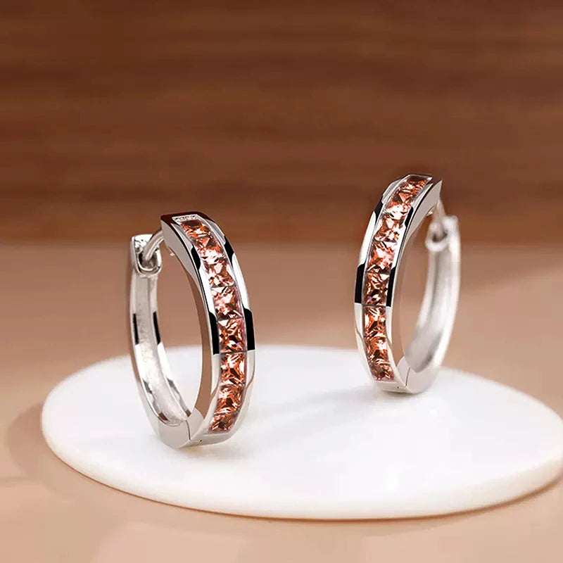 Celeste Crystal Hoops Earrings