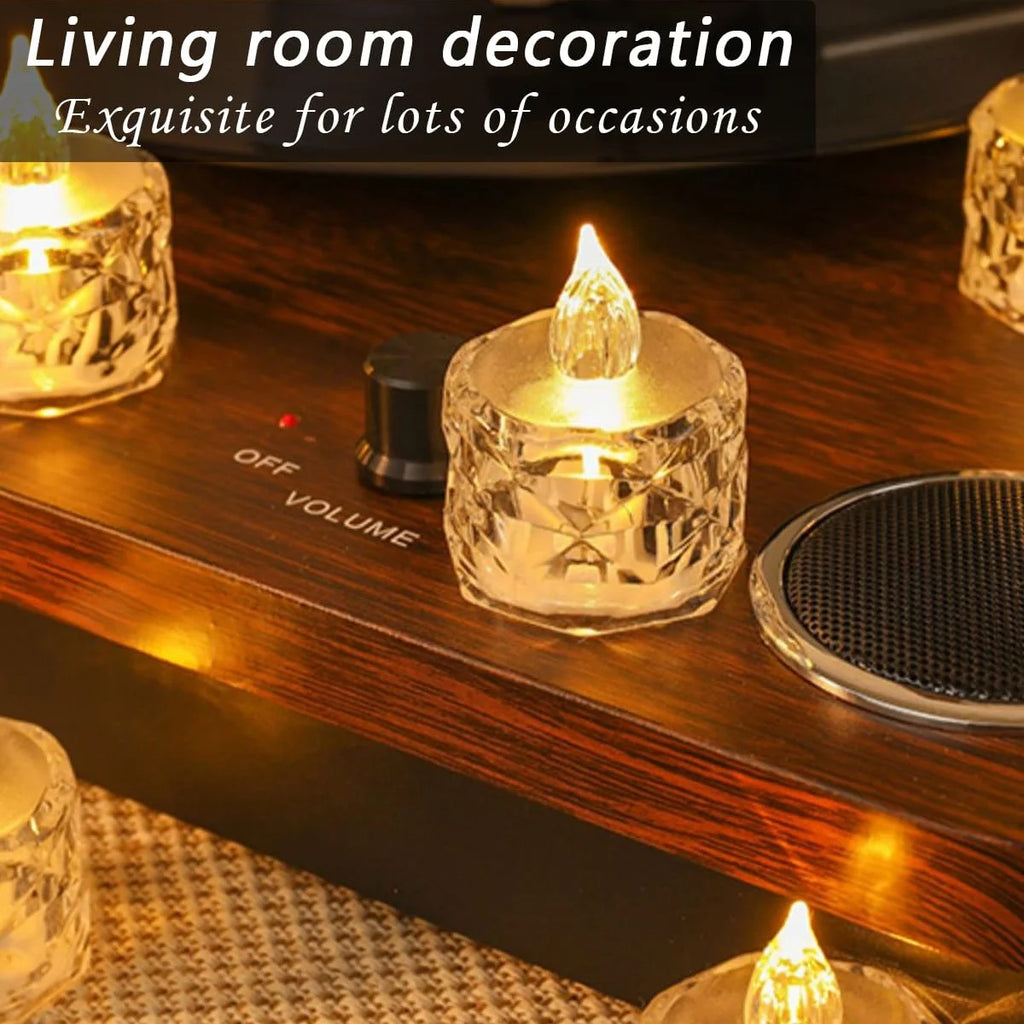 Crystal LED Flameless  Candles 4/8/16Pcs
