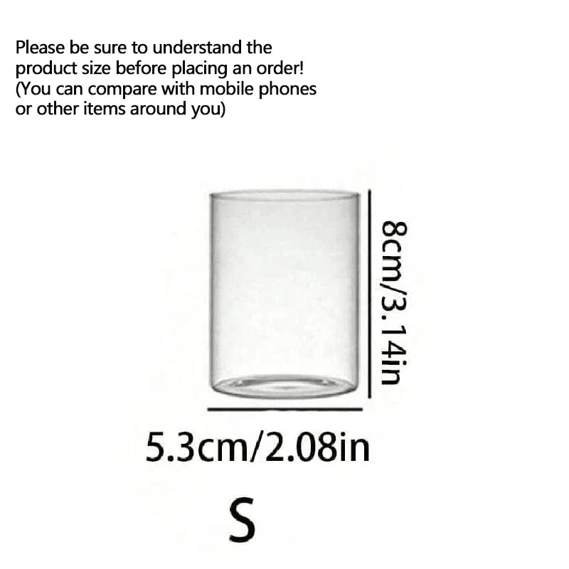 Elegant Clear Glass Candle Holder (Candles Not Included)
