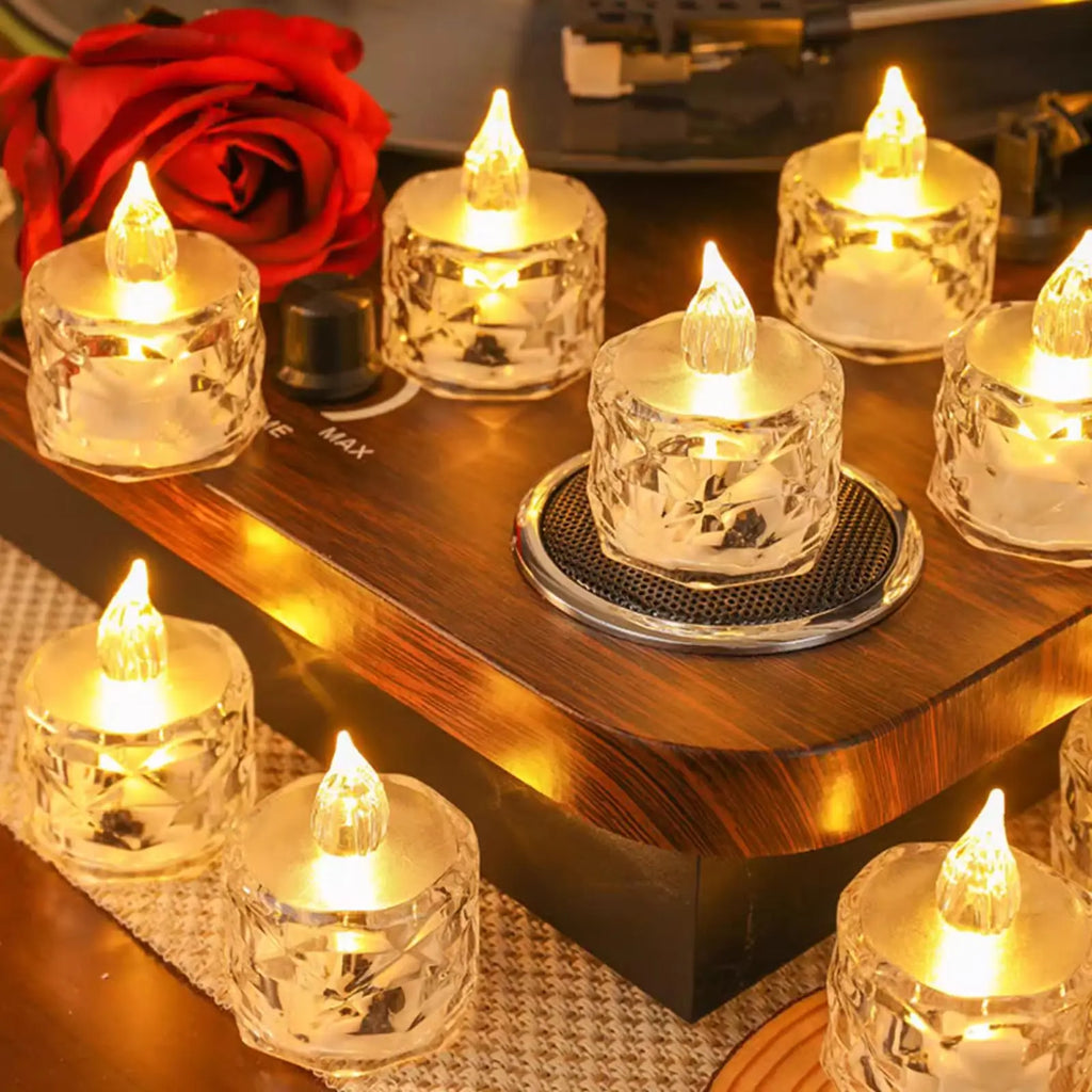 Crystal LED Flameless  Candles 4/8/16Pcs