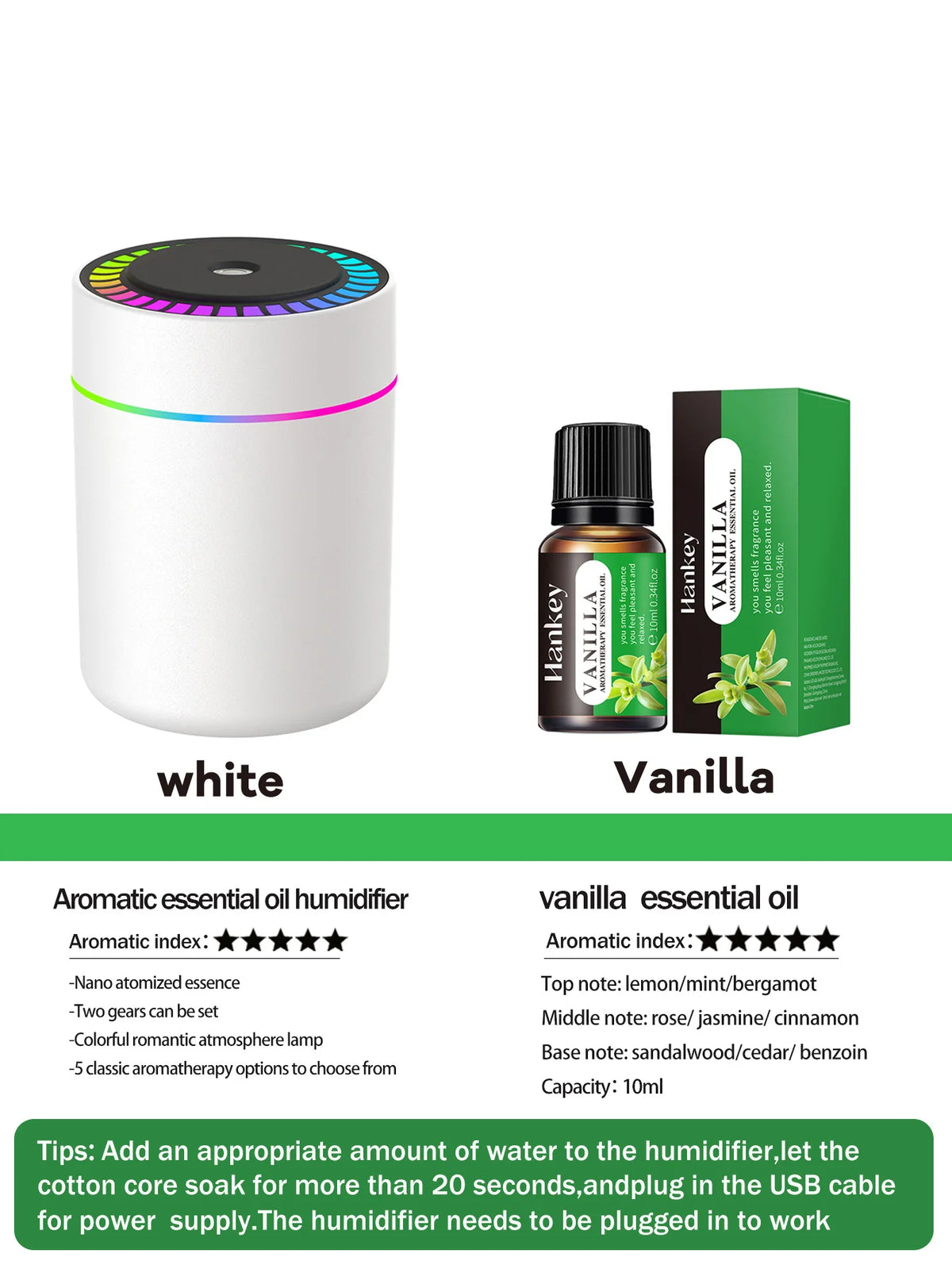 180ml Aromatherapy diffuser LED 7 color light