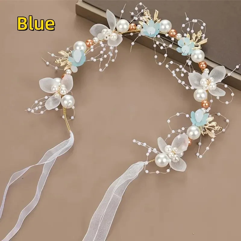 Celestial Pearl Flower Crown headband