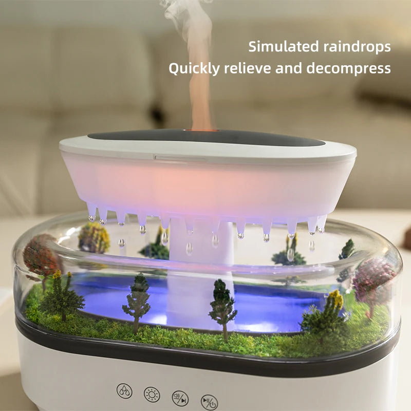 Aroma Humidifier Raindrop Air Humidifier Colorful Light