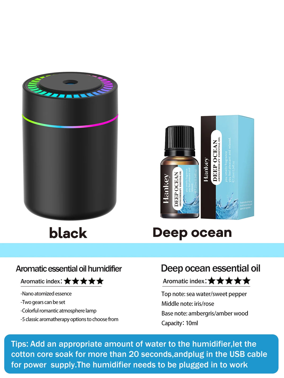 180ml Aromatherapy diffuser LED 7 color light