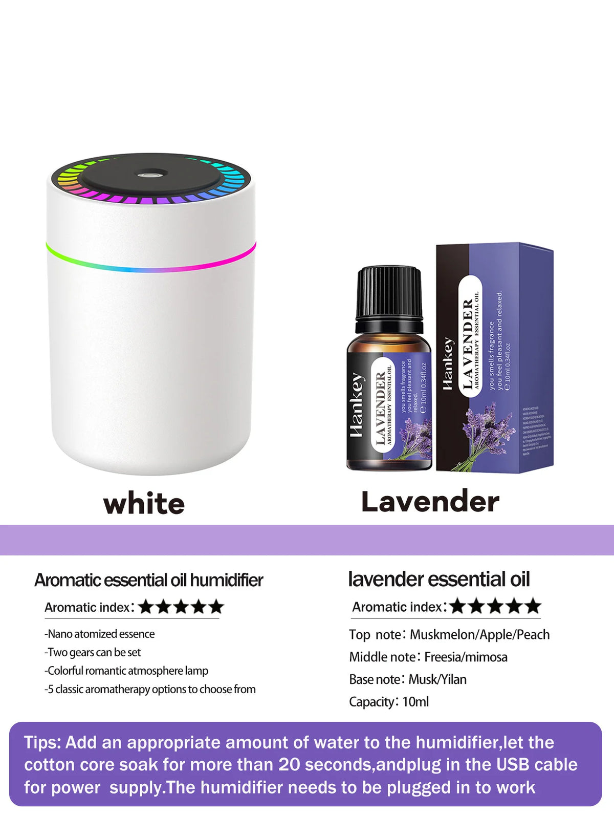 180ml Aromatherapy diffuser LED 7 color light