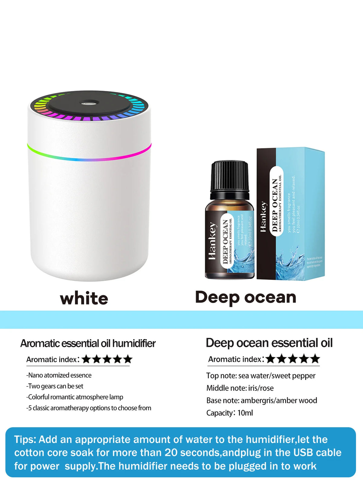 180ml Aromatherapy diffuser LED 7 color light