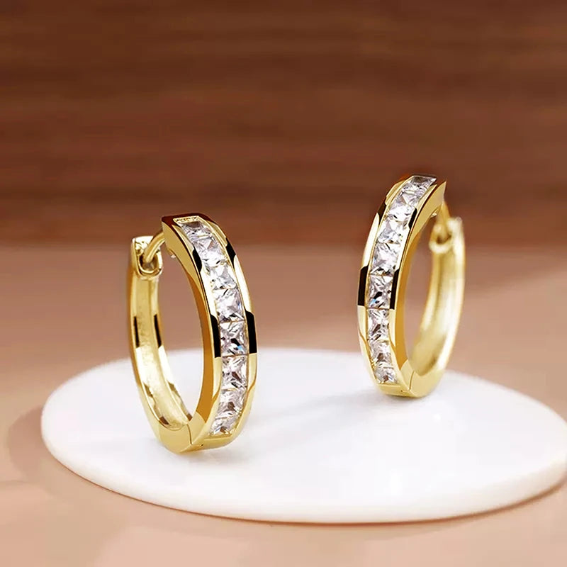 Celeste Crystal Hoops Earrings