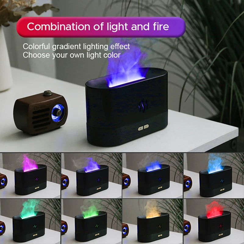 Flame Aroma Diffuser- Led Fire Effect Humidifier