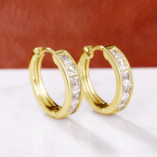 Celeste Crystal Hoops Earrings