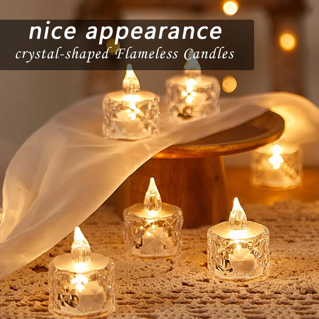 Crystal LED Flameless  Candles 4/8/16Pcs