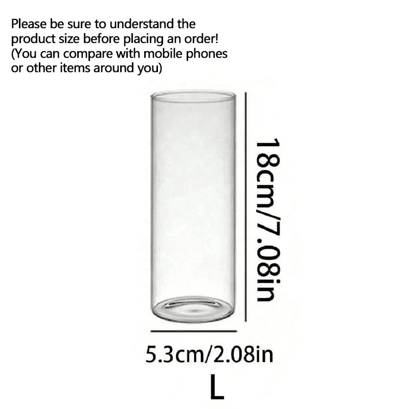 Elegant Clear Glass Candle Holder (Candles Not Included)