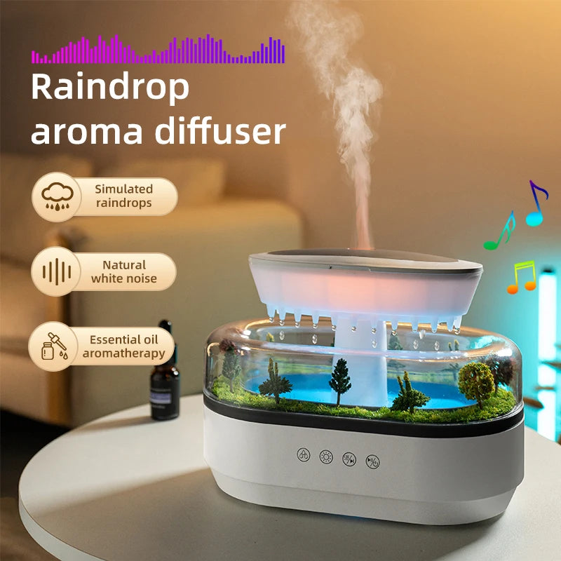 Aroma Humidifier Raindrop Air Humidifier Colorful Light