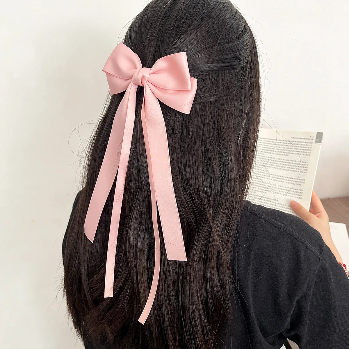 Elegant Satin Ribbon Hair Bow Clip