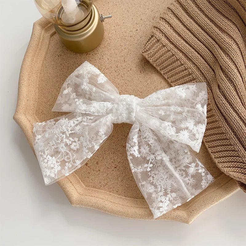 Elegant Lace Ribbon Hair  Clip
