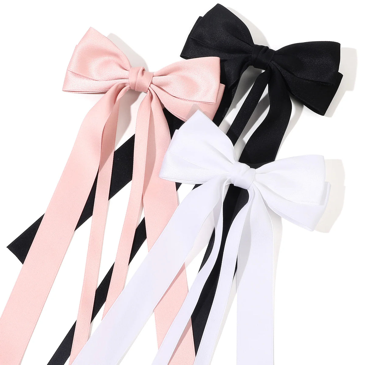 Elegant Satin Ribbon Hair Bow Clip