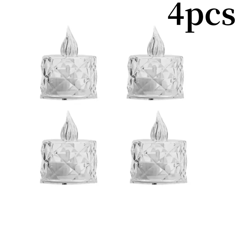 Crystal LED Flameless  Candles 4/8/16Pcs