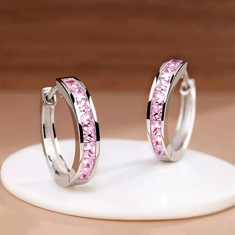 Celeste Crystal Hoops Earrings