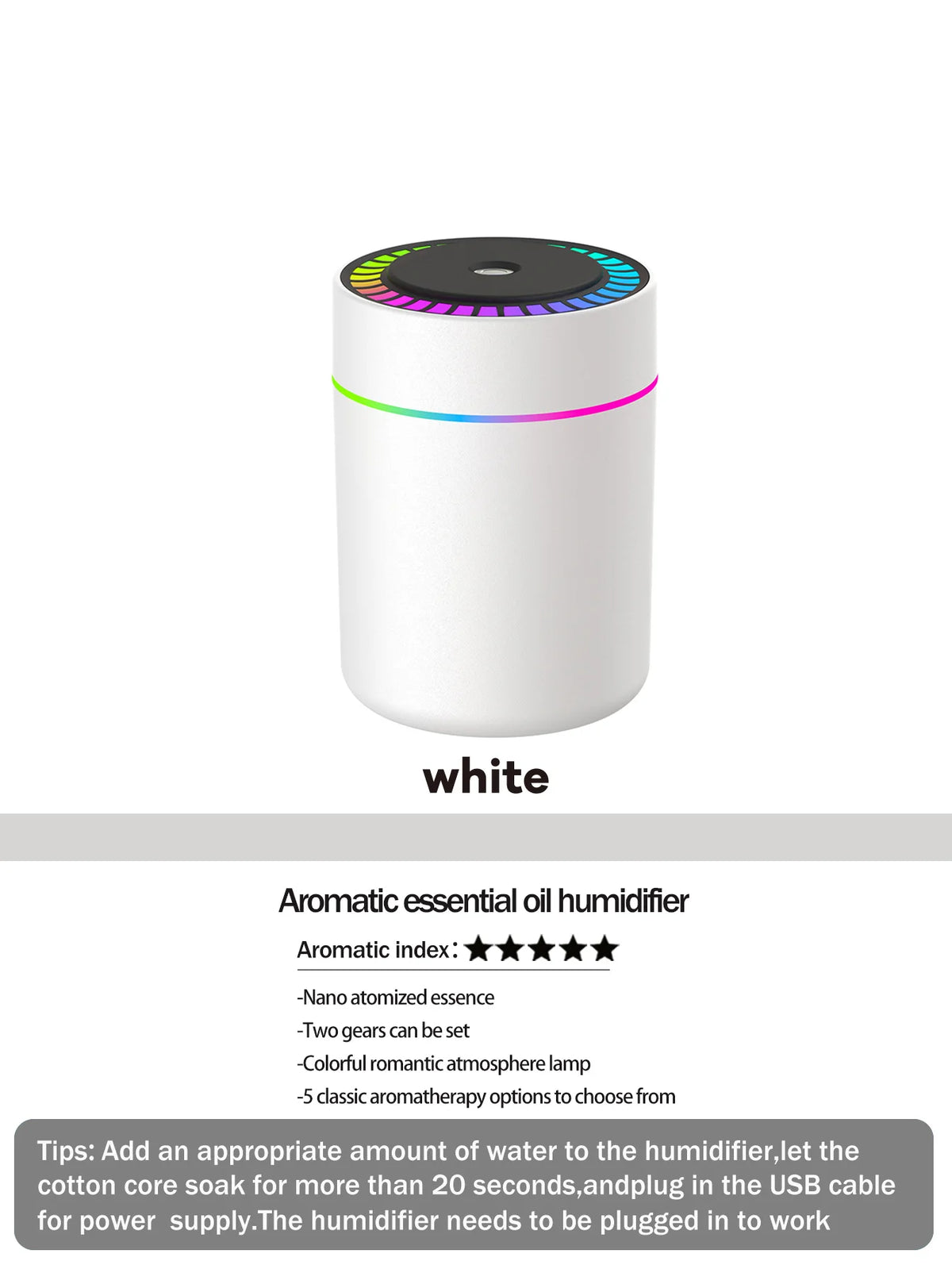 180ml Aromatherapy diffuser LED 7 color light