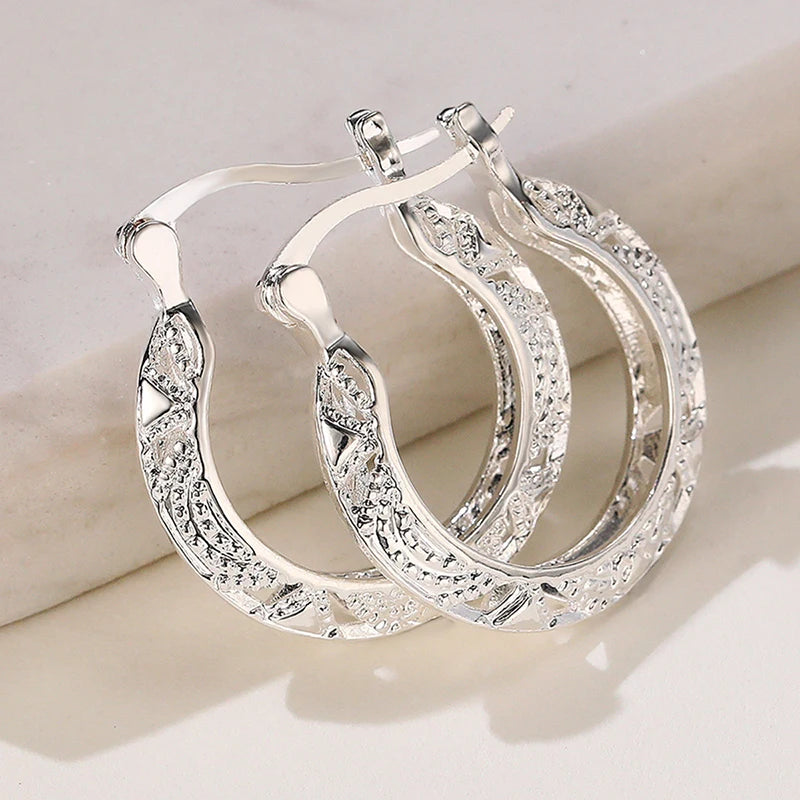 Luna Vintage Gold  Hoop Earrings