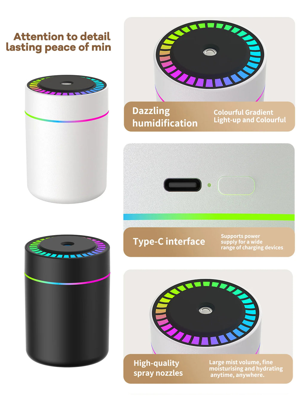 180ml Aromatherapy diffuser LED 7 color light