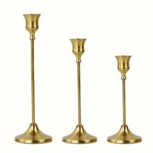 Elegant Metal Candle Holder Set