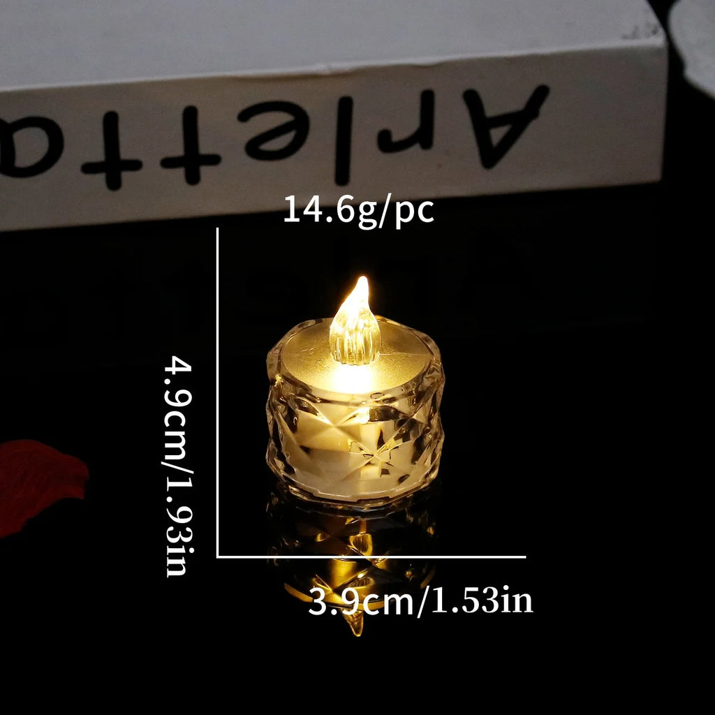 Crystal LED Flameless  Candles 4/8/16Pcs