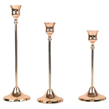 Elegant Metal Candle Holder Set