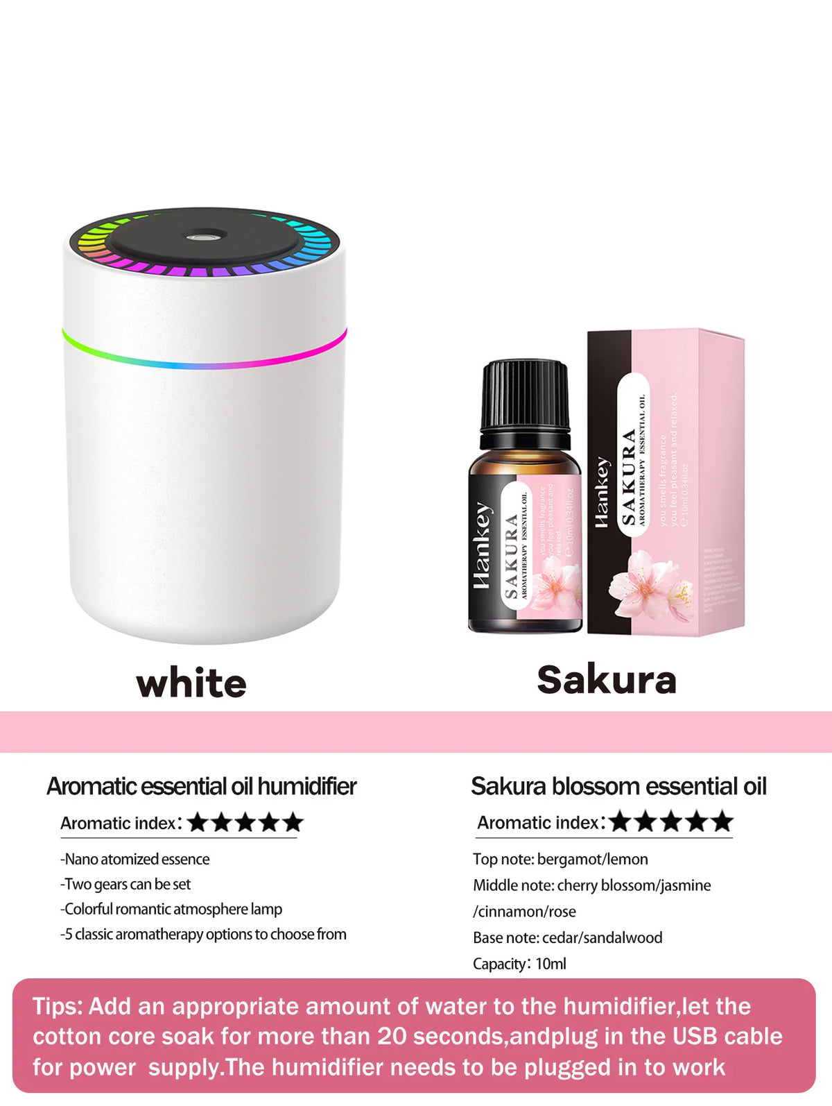 180ml Aromatherapy diffuser LED 7 color light