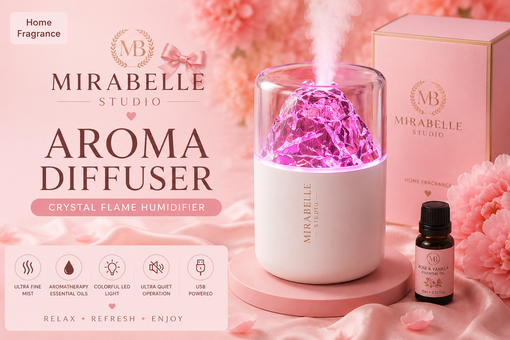 Crystal Flame Aroma Humidifier diffuser