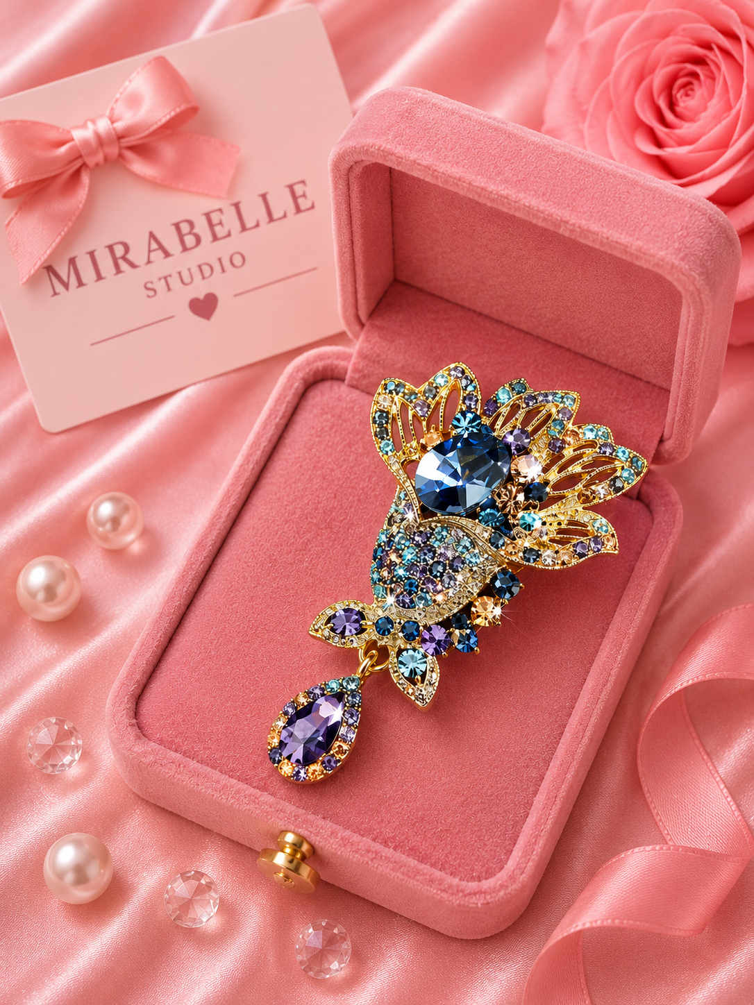 Aurora Crystal Brooch