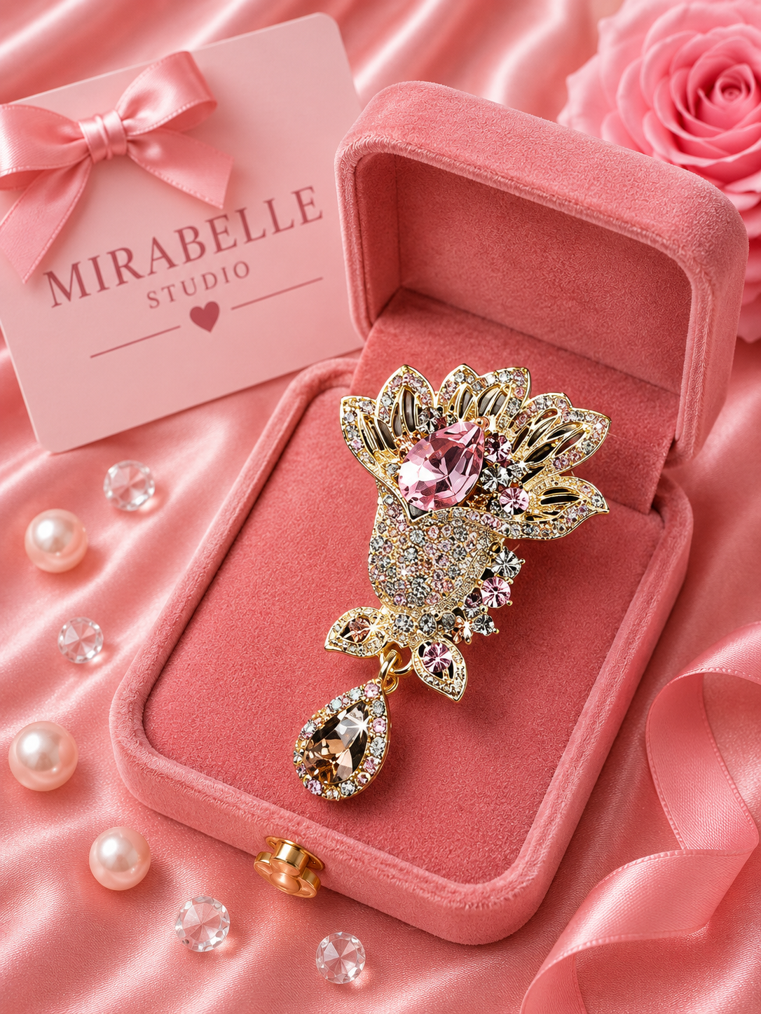 Aurora Crystal Brooch