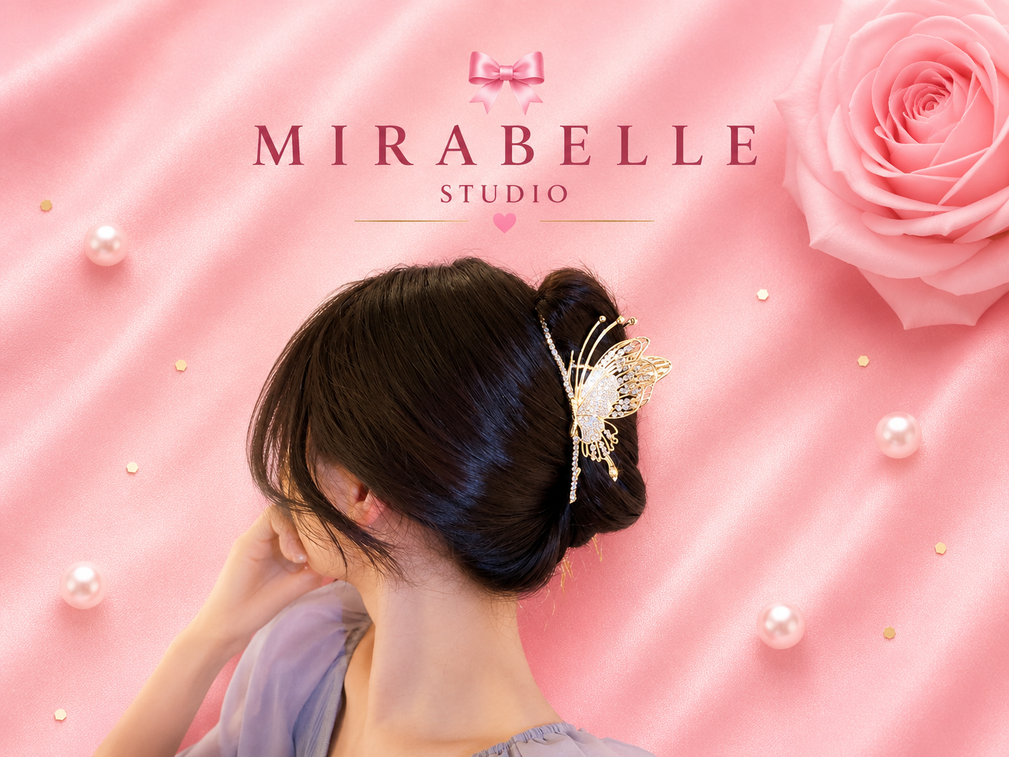 Crystal Butterfly  Hair Clip