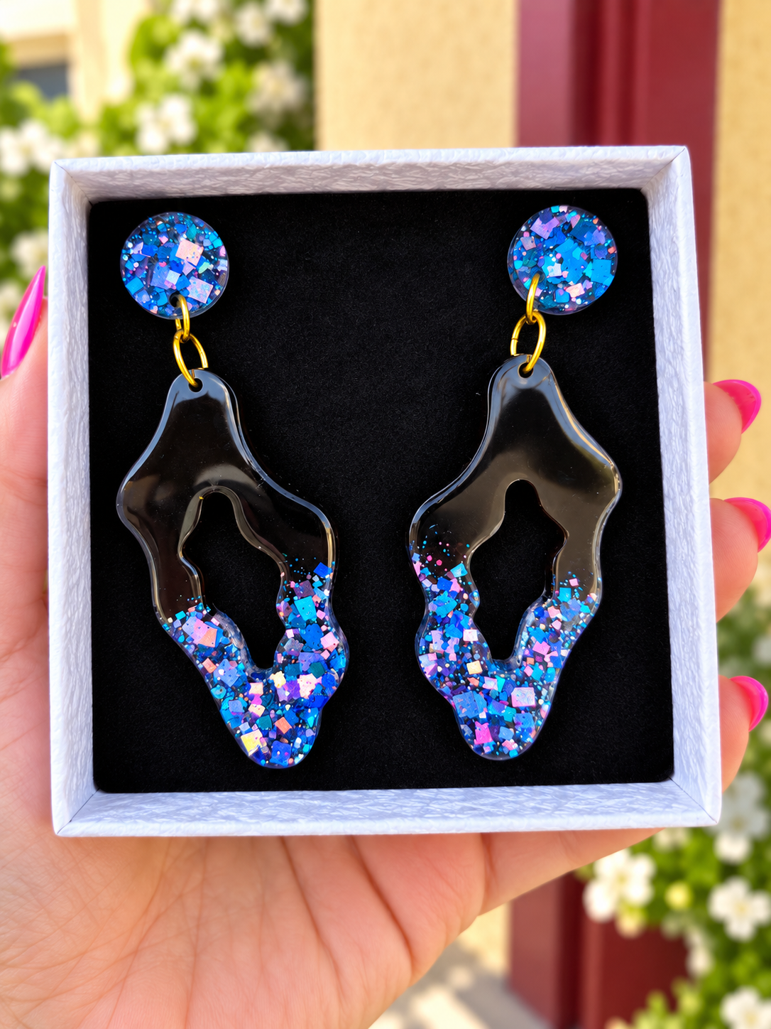 Midnight Ocean Sparkle Earrings