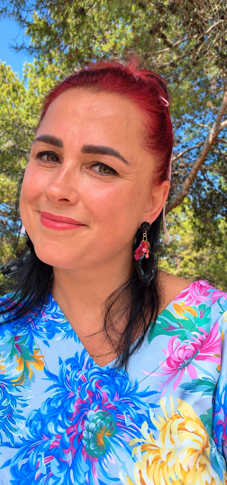 Midnight Blush Statement Resin Earrings